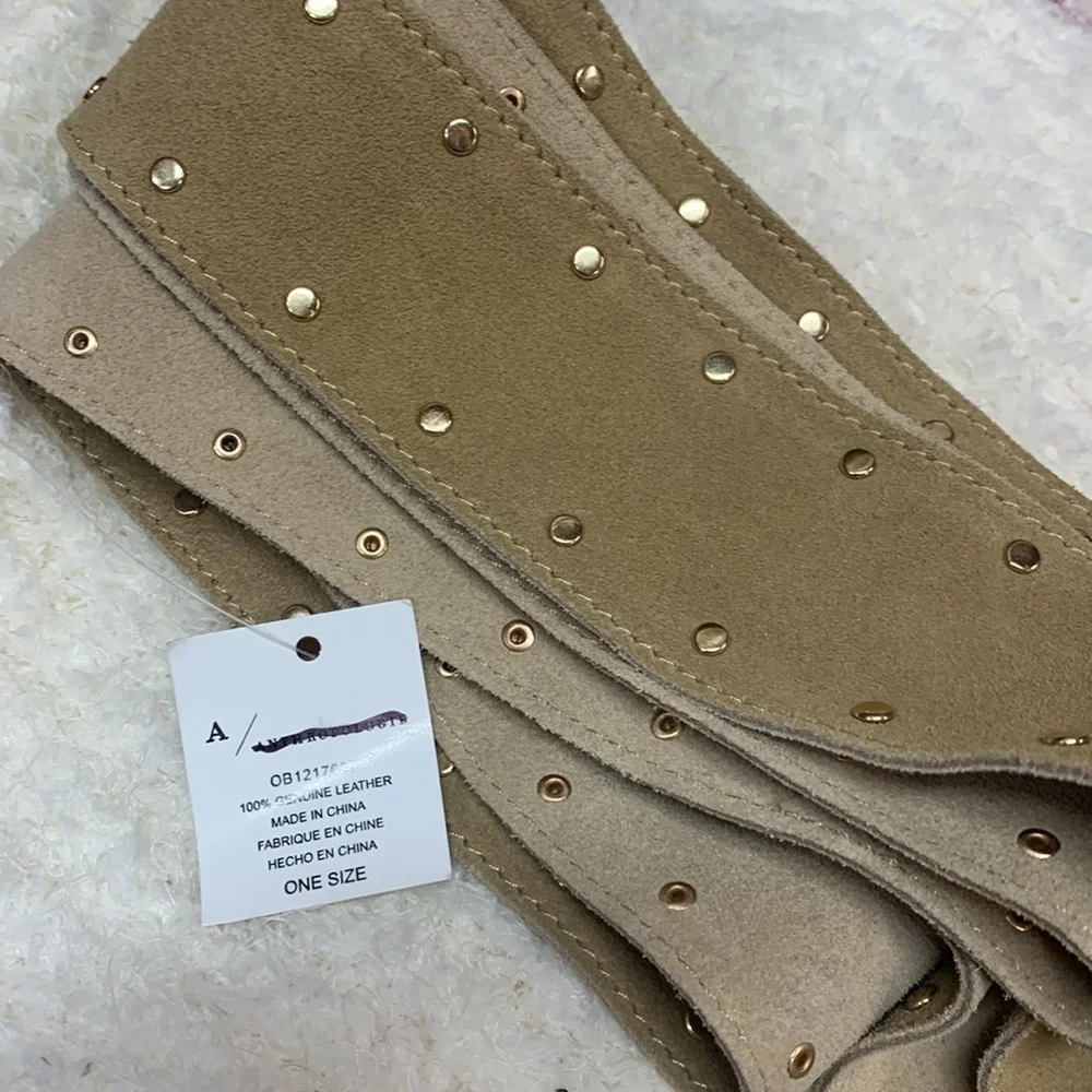 Anthro Brynn Studded Wrap Belt in Natural New